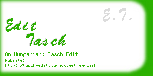 edit tasch business card